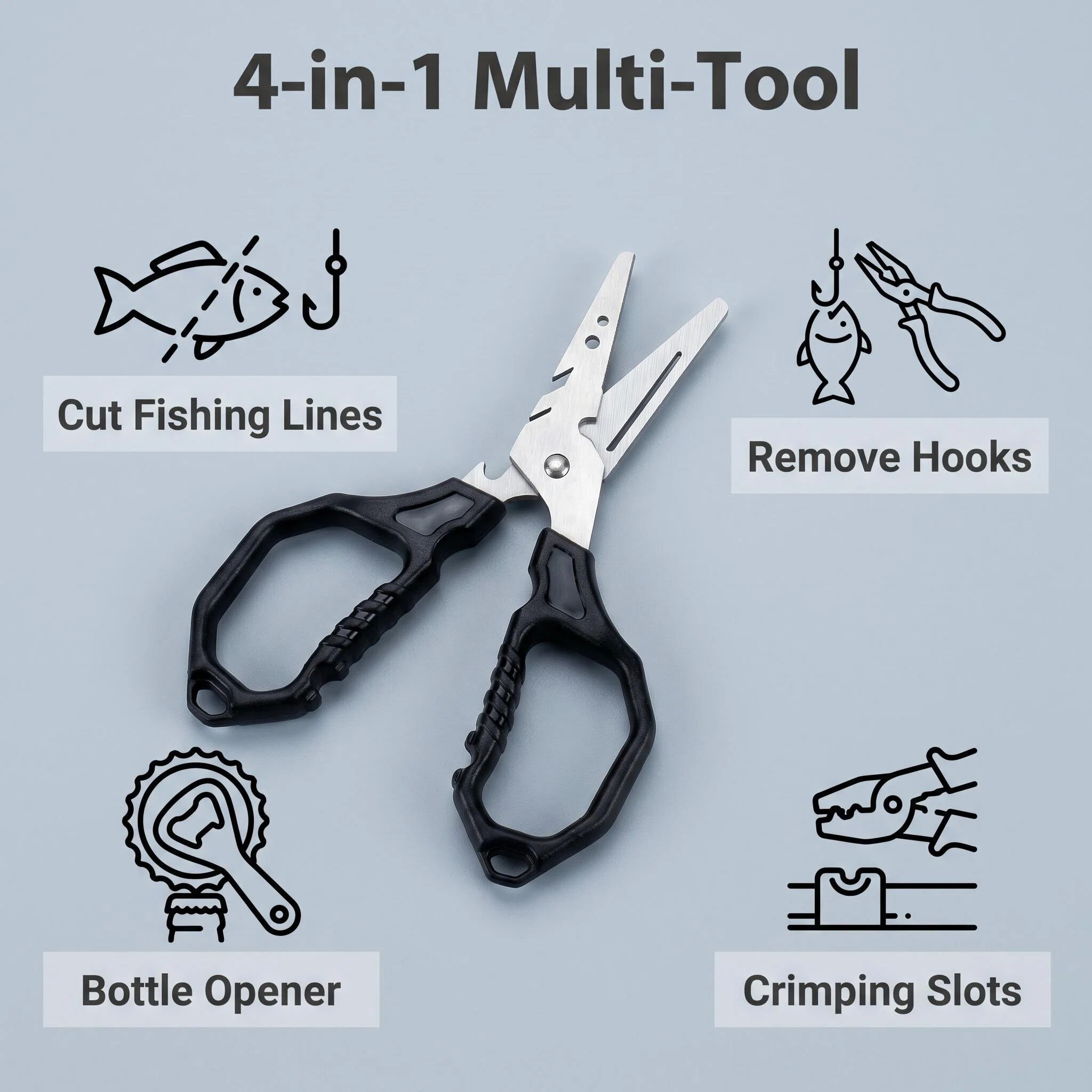 مقص صيد متعدد الوظائف من الفول - مراجعة Fishing Hook Sharpener وسعره